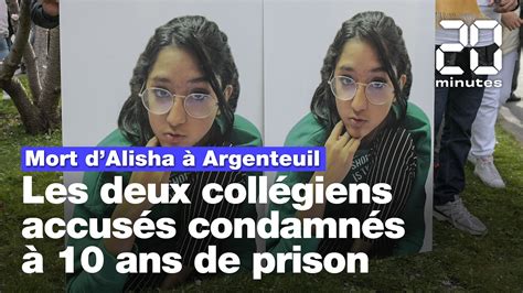 meurtre argenteuil|Mort dAlisha: deux adolescents condamnés à 13 et 10 ans de。